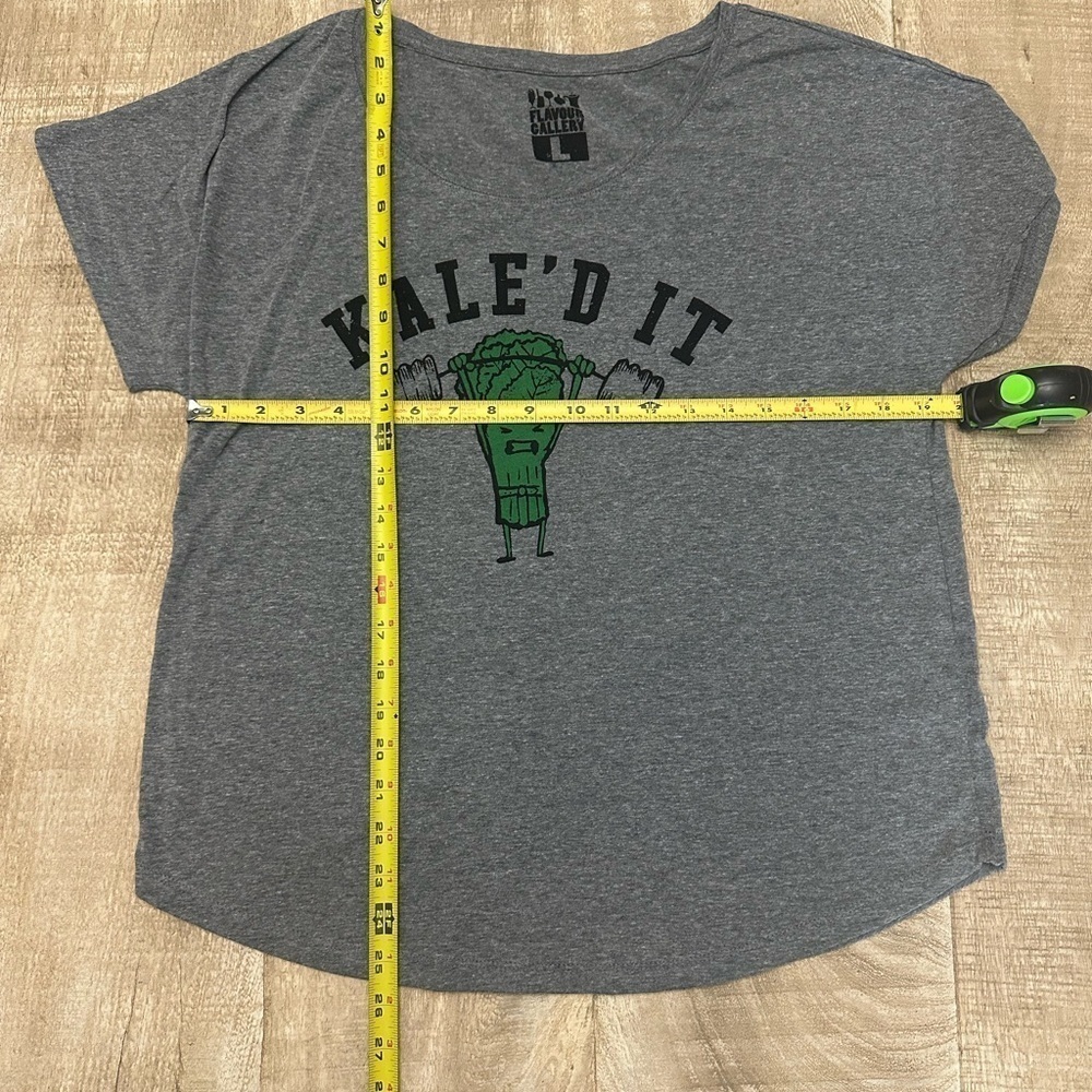 “Kale’d It” Pun Graphic Tee | Size L | Funny Fitness-Inspired Dolman T-Shirt - Picture 2 of 15